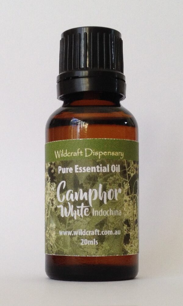 Camphor White 100% Pure Essential Oil 20ml Ingredients: Cinnamomum Camphora Bark Oil Plant part: Leaves Branches and Wood Extraction method: Steam Distilled