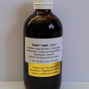 HEART TONIC 200ml Hawthorn Codonopsis Motherwort Linden Passionflower Heartsease Cayenne Liquid Herbal Extract